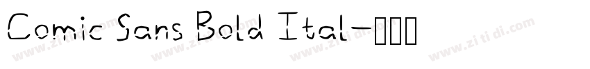 Comic Sans Bold Ital字体转换